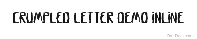 Crumpled Letter Demo Inline font preview
