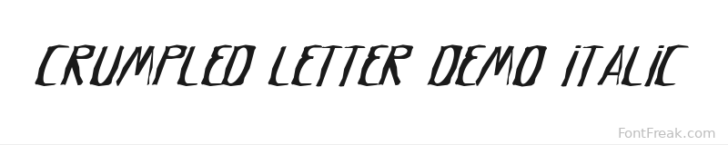 Crumpled Letter Demo Italic font preview