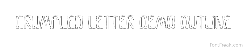Crumpled Letter Demo Outline font preview