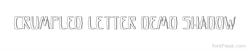 Crumpled Letter Demo Shadow font preview