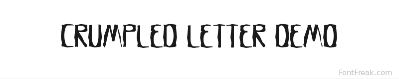 Crumpled Letter Demo font preview