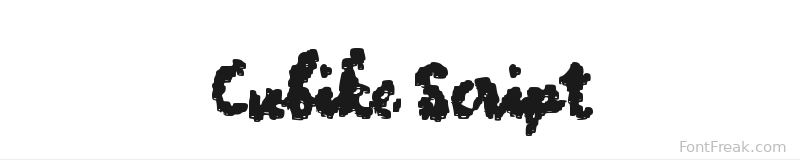 Cubike Script font preview