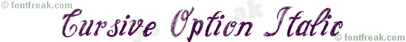 Cursive Option Italic