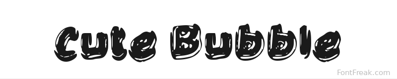 Cute Bubble font preview