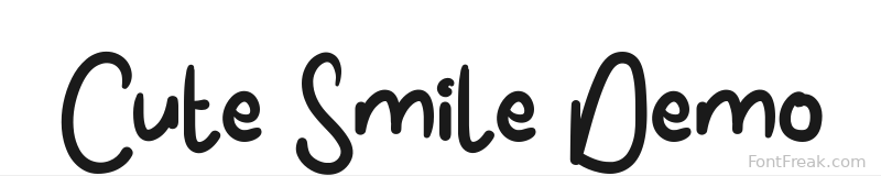 Cute Smile Demo font preview