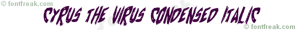 Cyrus the Virus Condensed Italic