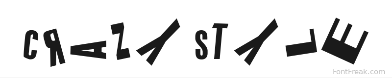 cRAZY sTYLE font preview