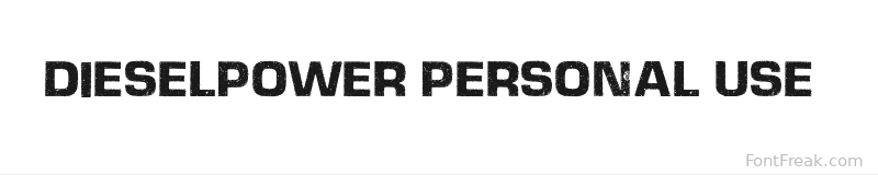 DIESELPOWER PERSONAL USE  font preview