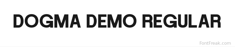 DOGMA DEMO Regular font preview