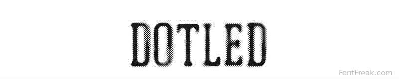 DOTLED font preview