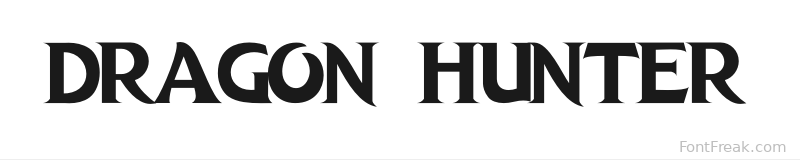 DRAGON HUNTER font preview