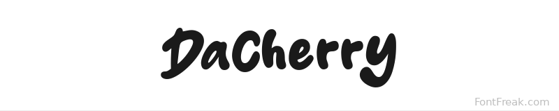 Dacherry font preview