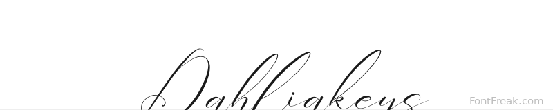 Dahliakeys font preview