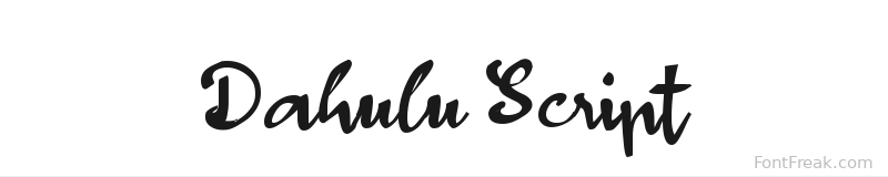 Dahulu Script font preview