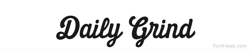 Daily Grind font preview
