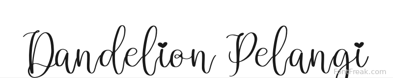 Dandelion Pelangi font preview