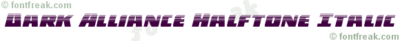 Dark Alliance Halftone Italic