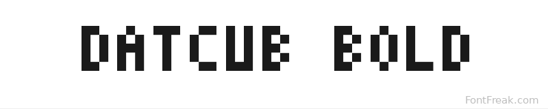 DatCub Bold font preview