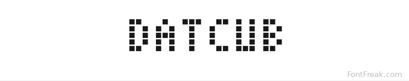 DatCub font preview