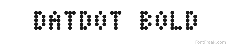 DatDot Bold font preview