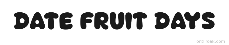 Date Fruit Days font preview