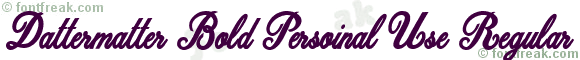 Dattermatter Bold Persoinal Use Regular