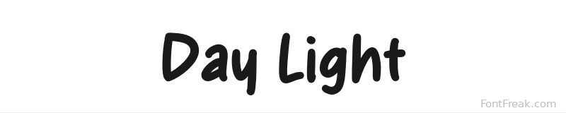 Day Light font preview
