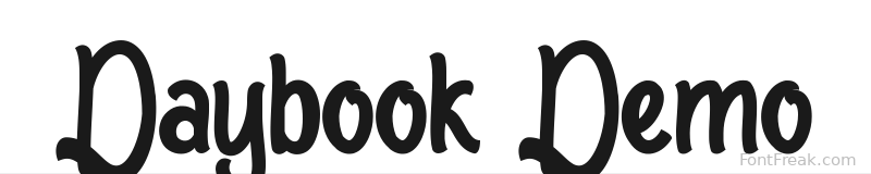 Daybook Demo font preview