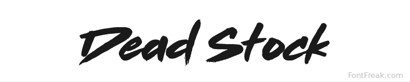 Dead Stock font preview