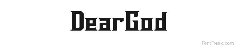 DearGod font preview