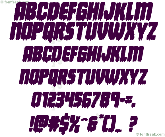 Deathblood Bold Italic