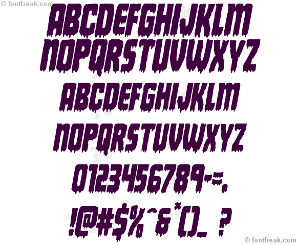 Deathblood Condensed Italic