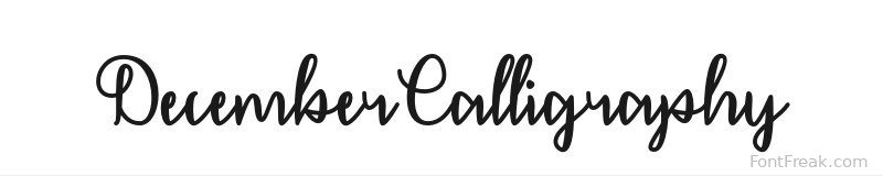 DecemberCalligraphy font preview