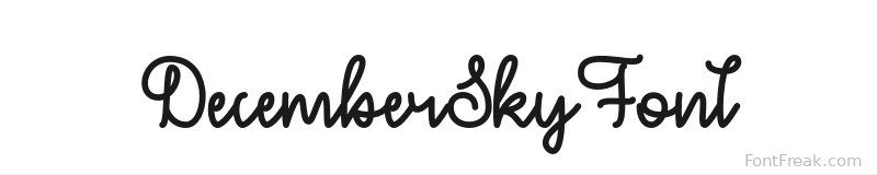 DecemberSkyFont font preview