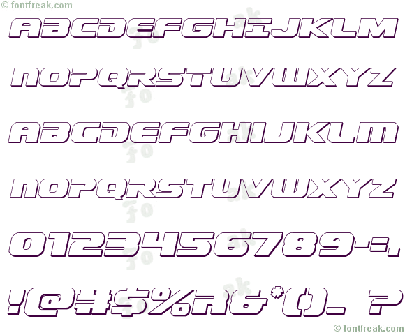 Dekaranger 3D Italic