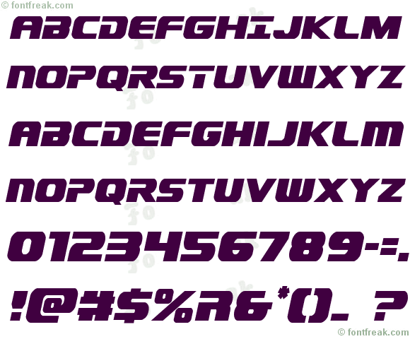 Dekaranger Condensed Italic