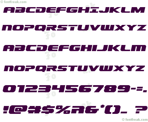 Dekaranger Expanded Italic