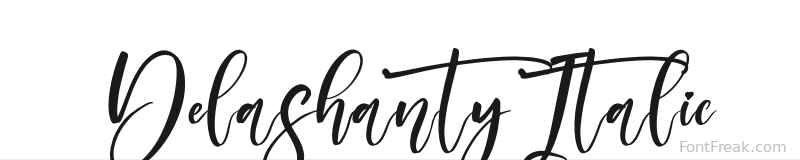 Delashanty Italic font preview