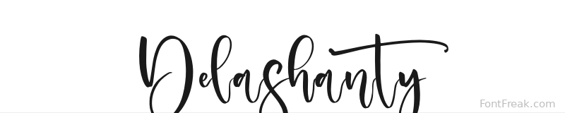 Delashanty font preview