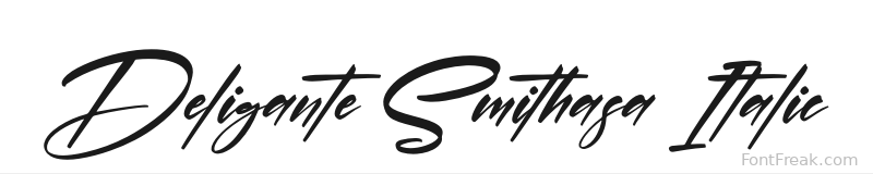 Deligante Smithasa Italic font preview