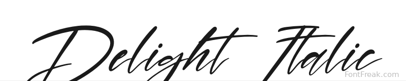 Delight Italic font preview