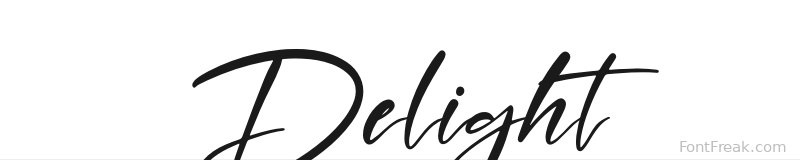 Delight font preview