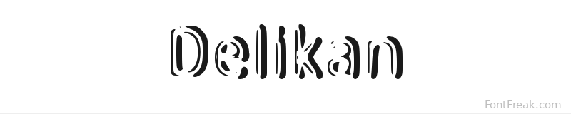 Delikan font preview