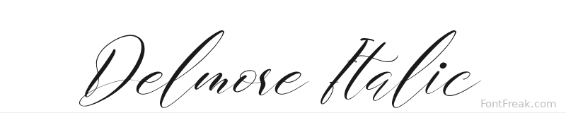 Delmore Italic font preview