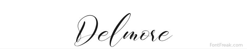 Delmore font preview