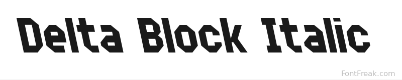Delta Block Italic font preview
