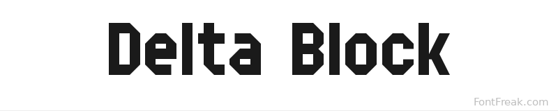 Delta Block font preview