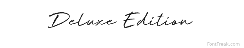 Deluxe Edition font preview