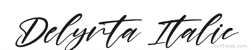 Delynta Italic font preview