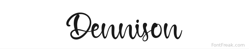 Dennison font preview